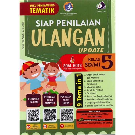 Jual Buku Pendamping Tematik Siap Penilaian Ulangan Update Soal Hots