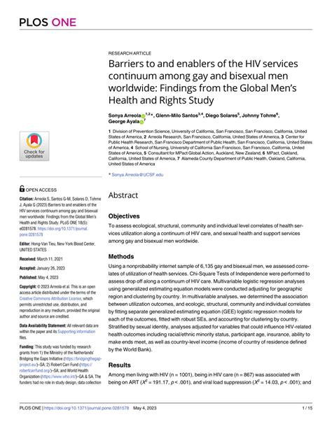 Pdf Barriers To And Enablers Of The Hiv Services Continuum Among Gay