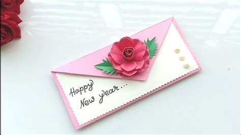 Beautiful Handmade Envelope Happy New Year 2020 Card Idea Diy