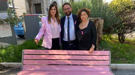 Prevenzione Al Tumore Inaugurata La Panchina Rosa In Piazza