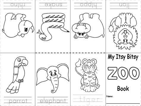 Mini Zoo Animals Book For Preschool