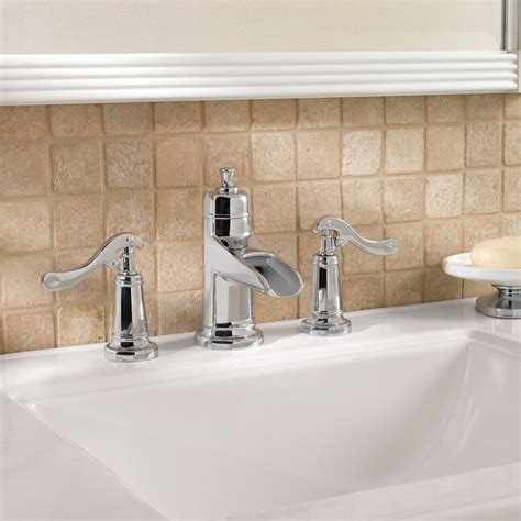 Pfister Ashfield Polished Chrome Widespread 2 Handle Watersense Bathroom Sink Faucet With Drain