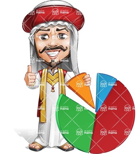 Traditional Arab Man Cartoon Vector Character Chart Graphicmama