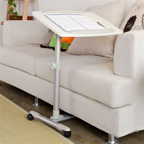 Table de lit pour ordinateur portable avec plateau inclinable à hauteur