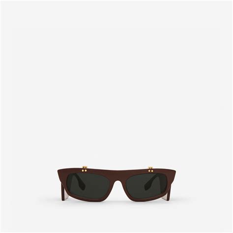 Flip Up Cat Eye Frame Palmer Sunglasses In Dark Brown Women