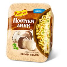 Лапша быстрого приготовления Роллтон Постное меню по-домашнему с белыми ...