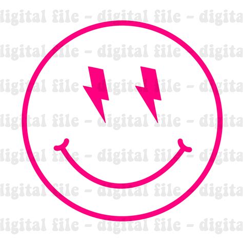 Smiley Face Lightning Bolt PNG Svg Quote Png Positive Png - Etsy