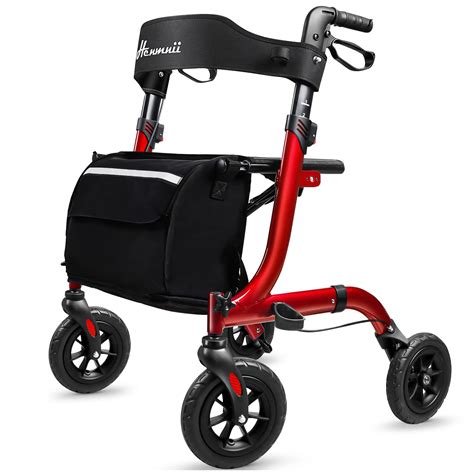 Rollator Walker For Seniors Lightweight Foldable All Terrain Rolling