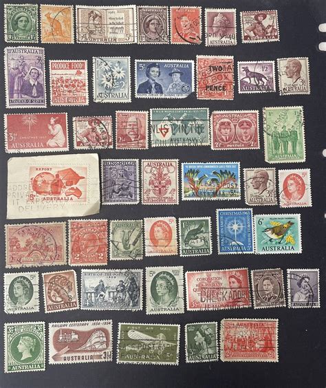 85 Australia Pre Decimal Stamps Bulk Lot Mixed Kiloware No Duplicates