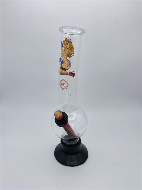 Pyrex Large Bonza Bubble ‘sexy Nurse’ Bong 30cm East Coast Bongs