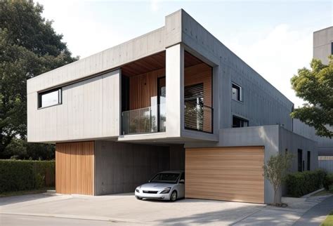 Premium AI Image | front house Modern contemporary house with a ...