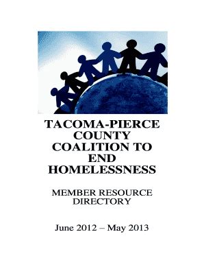 Fillable Online Cms Cityoftacoma Tacoma Pierce County Coalition To End