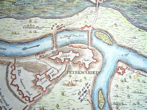 S Th Century Map Of Peterwardein Star Fort Novi Sad