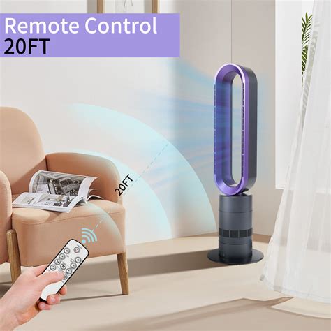 Dubbin Oscillating Bladeless Tower Fan And Heater Combo With Remote