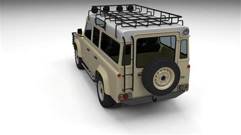 Land Rover Defender 110 Station Wagon HDRI 3D Model 139 Blend Obj