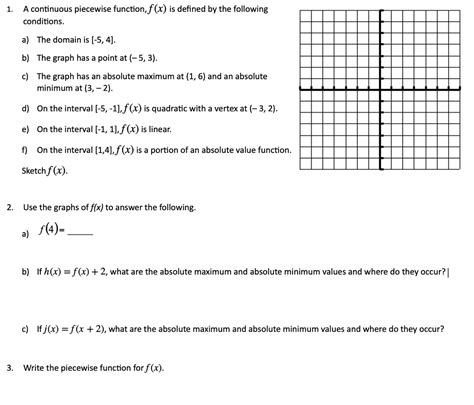 Answered A Continuous Piecewise Function Fx Bartleby