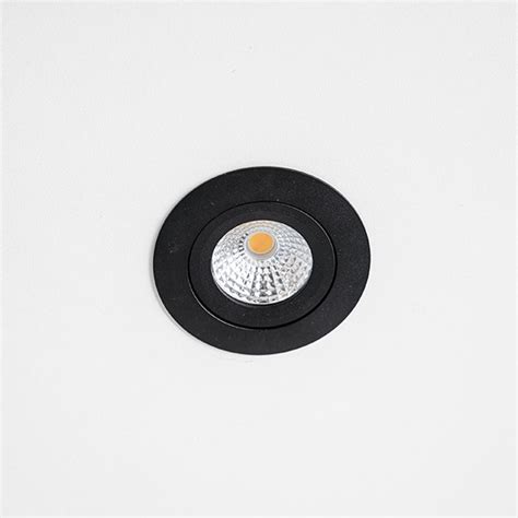 Led Inbouwspot Rond K Zwart Mm Ip Dimbaar W