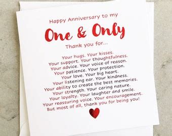 Romantic Anniversary Card Romantic Anniversary Card for - Etsy