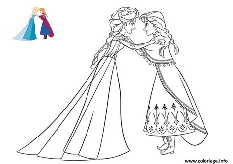 Coloriage Anna Confie Un Secret A Elsa Reine Des Neiges Dessin La Reine