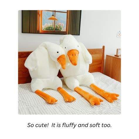 Sg Ready Stock Duck Plushie Big Duck Soft Toy White Goose Plushie