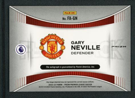 Gary Neville Auto Panini Prizm Premier League Red Star Tmall