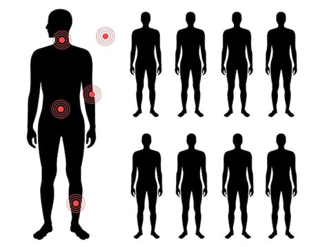 Dolor En El Cuerpo Humano Vector Premium