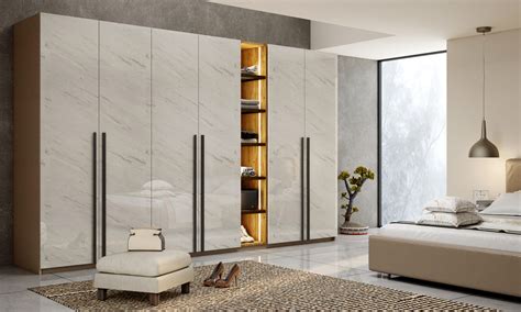 Open Shelf Gloss Hinged Wardrobe Inspired Elements