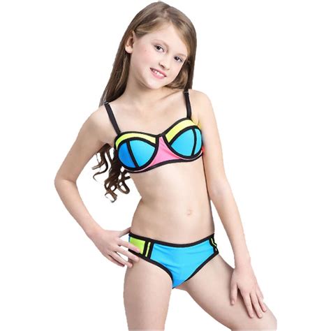 Badeanzug Kinder kid 2017 New Kontrast Farbe Beachwear Bikini Mädchen