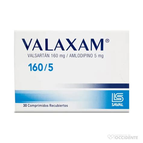 VALAXAM COMPRIMIDOS 160MG 5MG X 30 Farmacias De Occidente