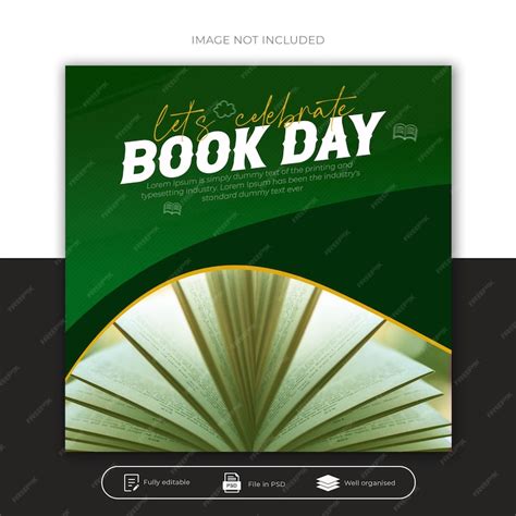 Premium Psd World Book Day Social Media Post Instagram Template