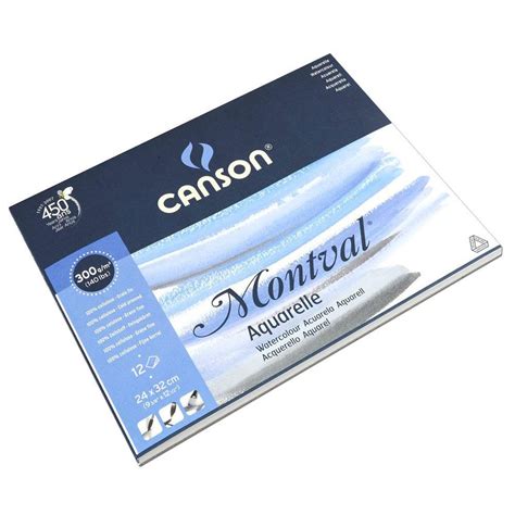 Bloco de Papel Aquarela Canson Montval Textura Fina 300g m² A4 24x32