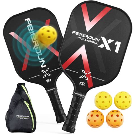 Upgo Usapa Approved Pickleball Paddles Set Lightweight Polymer Core