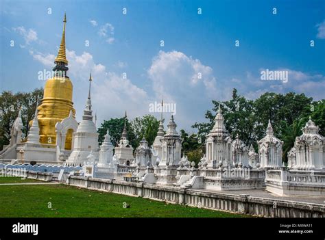 Wat Suan Dok Buddhist Temple At Chiang Mai Thailand Stock Photo Alamy