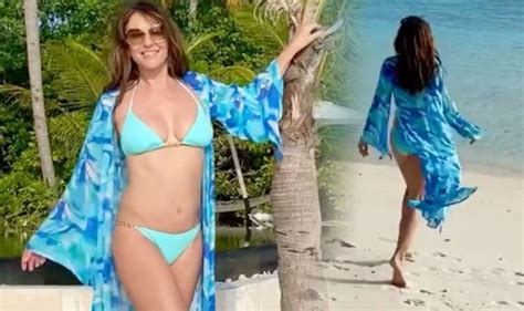 Liz Hurley Showcases Incredible Bikini Body During Sun Soaked Maldives Break Celebrity