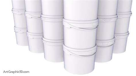 3d Model Plastic Bucket For Syrup Sugar Glaze Chocolate Topping