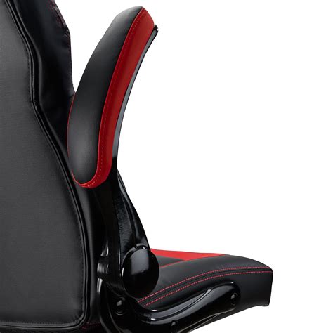 Chaise Gaming Nitro Accoudoirs Rabattables En Cuir Noir Et Rouge