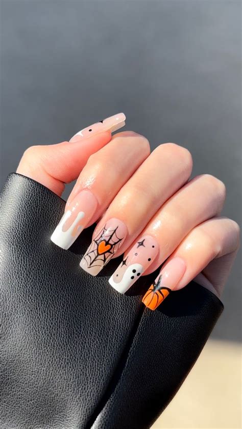 Spooky Halloween Nails 🎃👻 Gel Nails Halloween Nails Nail Designs