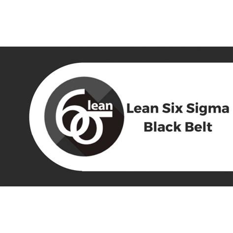 Lean six sigma black belt