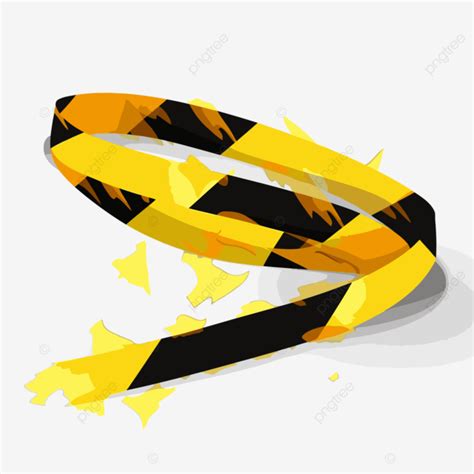 Caution Tape Clipart Yellow And Black Caution Tape On A White