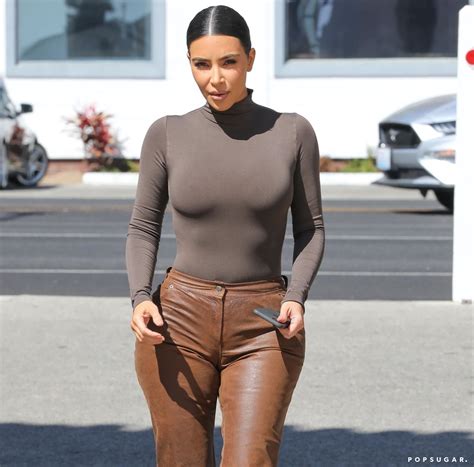 Kim Kardashian's Leather Pants Have the Perfect Vintage Look | POPSUGAR ...