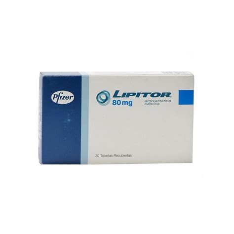 Lipitor 80 Mg 30 Tabletas A Atorvastatina