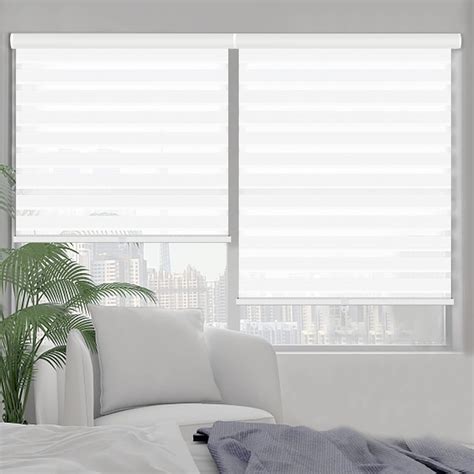 Kokorona Cordless Zebra Blinds Roller Shades For Windows Day And Night