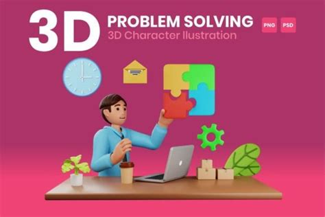 Problem Solving 3d Character Graphic By Imoogigraphic · Creative Fabrica