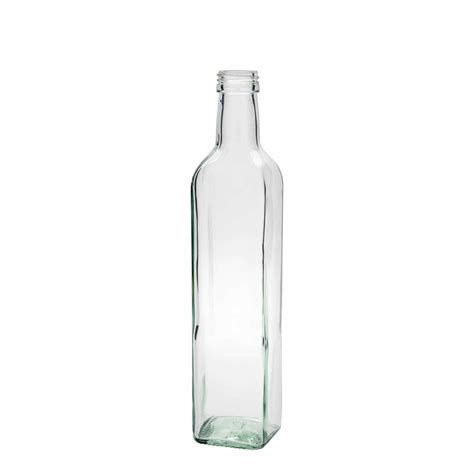 Bouteille en verre 500 ml Marasca carrée bouchage PP 31 5 500 00