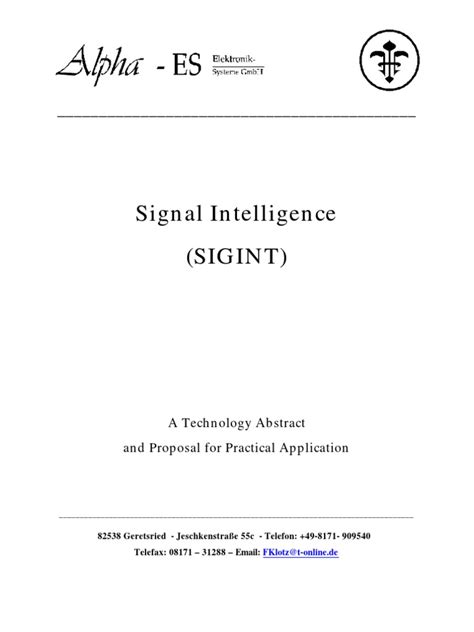 SIGINT-EW | Signals Intelligence | Electronic Warfare