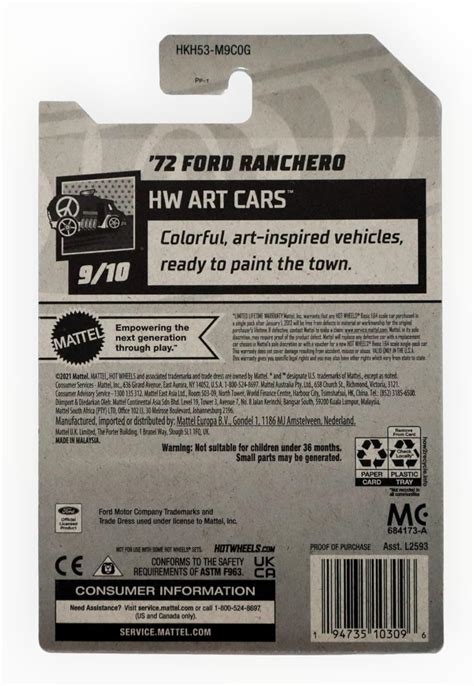 Hot Wheels Ford Ranchero Hw Art Cars Rojo Multi Yaxa Colombia