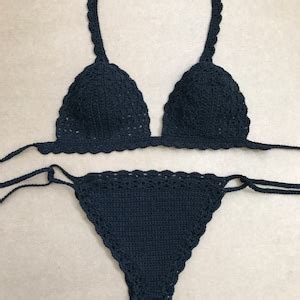 Crochet Bikini Pattern Crochet Lace Bralette Set Lingerie Brazilian Bottoms Boho