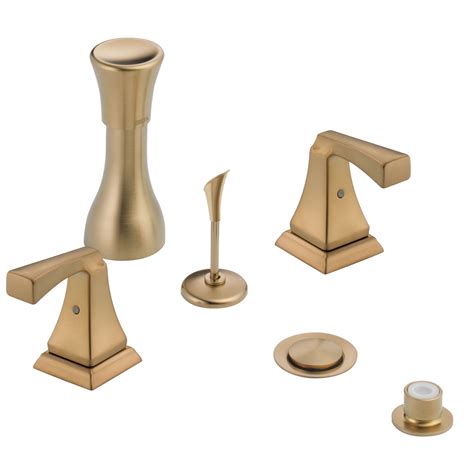 Delta Champagne Bronze Finish Dryden Collection 4 Hole 6" or 8" Instal - FaucetList.com