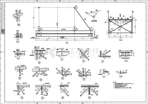 某钢铁冶金厂钢结构通廊全套结构施工图其他构造图土木在线