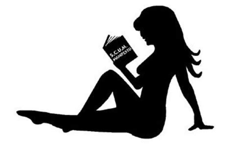 Mudflap Girl Reading S C U M Manifesto Sticker